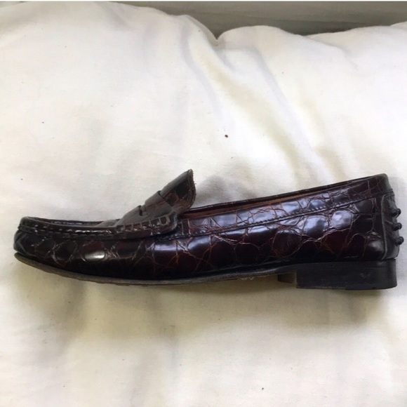 cole haan crocodile loafers